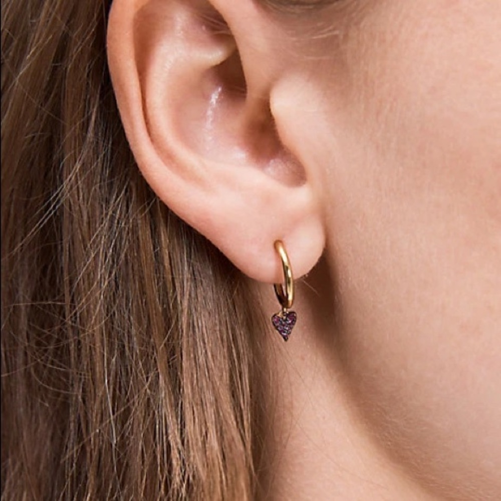 NIB Kate Spade sweetheart mini hoops